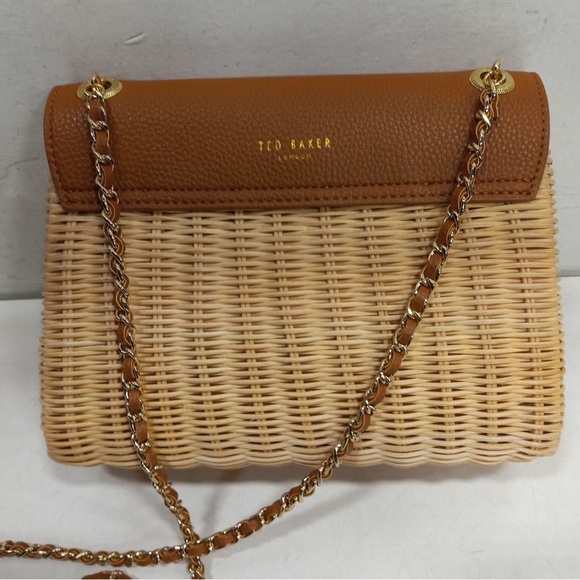 Ted Baker London Janiya Straw Circle Lock Crossbody Bag - Picture 2 of 7